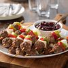 Holiday Mini Beef Meatball Skewers with Cranberry Barbecue Sauce