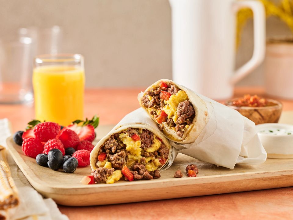Beef Breakfast Burritos