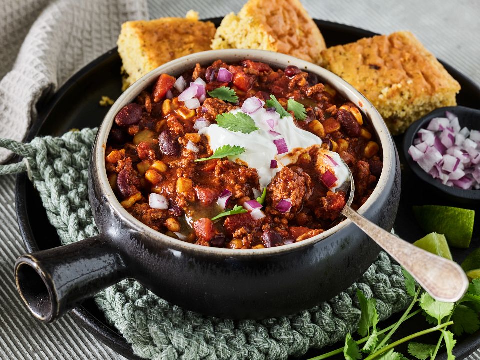 FY24 BIWFD Recipe Re-Shoot, Santa Fe Beef & Corn Chili