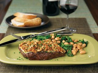 Porcini-Dusted Steaks with Horseradish Crust
