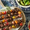 Grilled Sirloin Steak Kabobs with Garlic Rosemary Butter