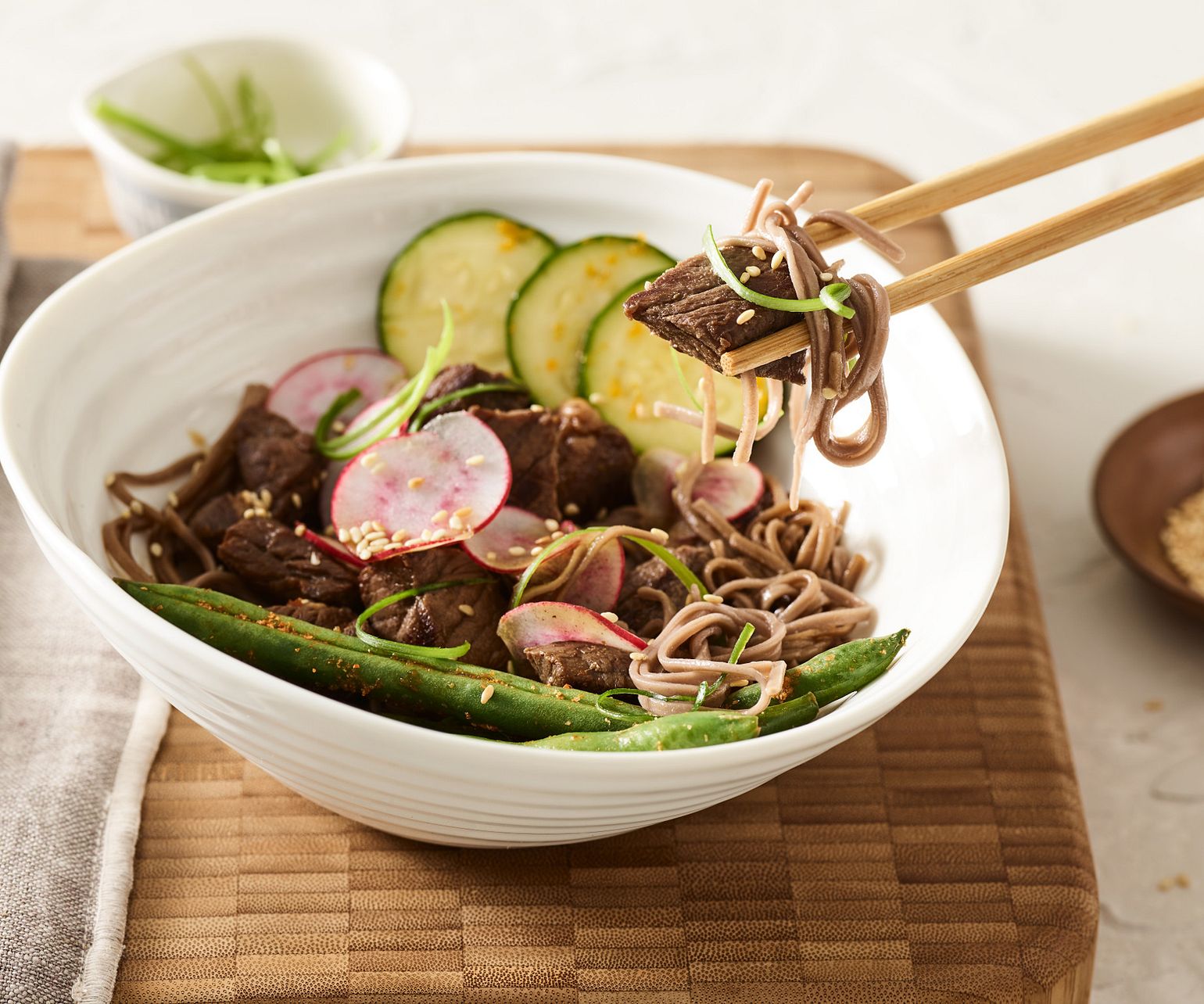 Sous Vide Teriyaki Beef Noodle Bowl