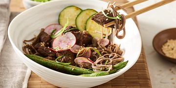 Sous Vide Teriyaki Beef Noodle Bowl