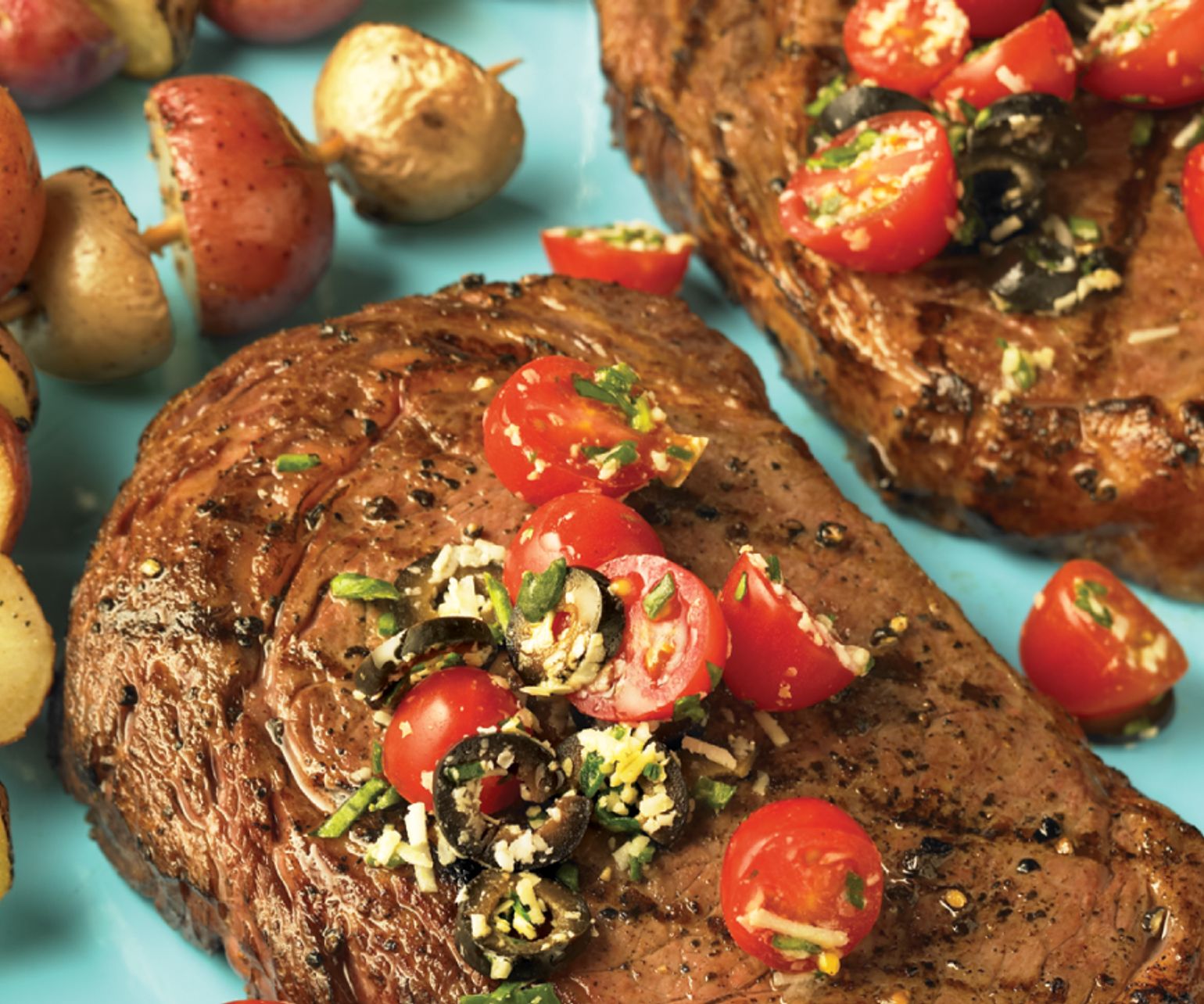 Ribeye Steaks with Fresh Tomato Tapenade