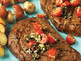 Ribeye Steaks with Fresh Tomato Tapenade