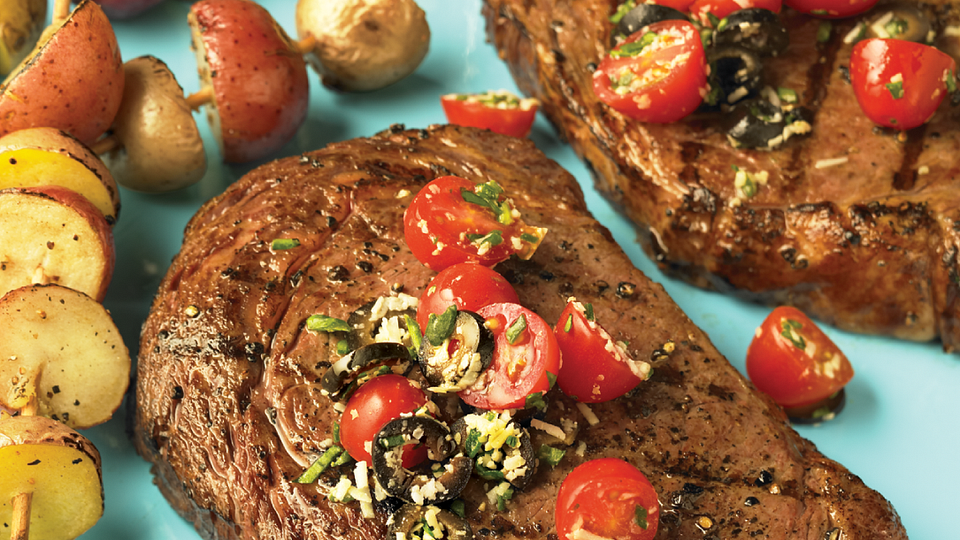 Ribeye Steaks with Fresh Tomato Tapenade