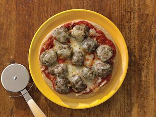 Baked Mighty Mini Meatball Pizzas