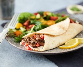 Tzatziki-Sauced Greek Steak Wraps
