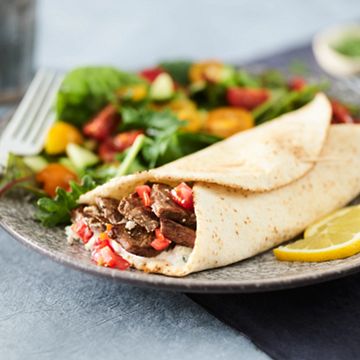 Tzatziki-Sauced Greek Steak Wraps