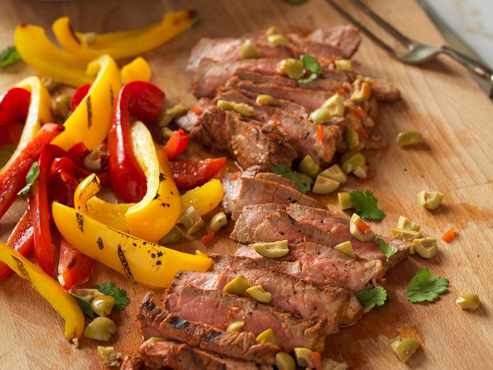 Spanish-Style Grilled Steaks with Olives