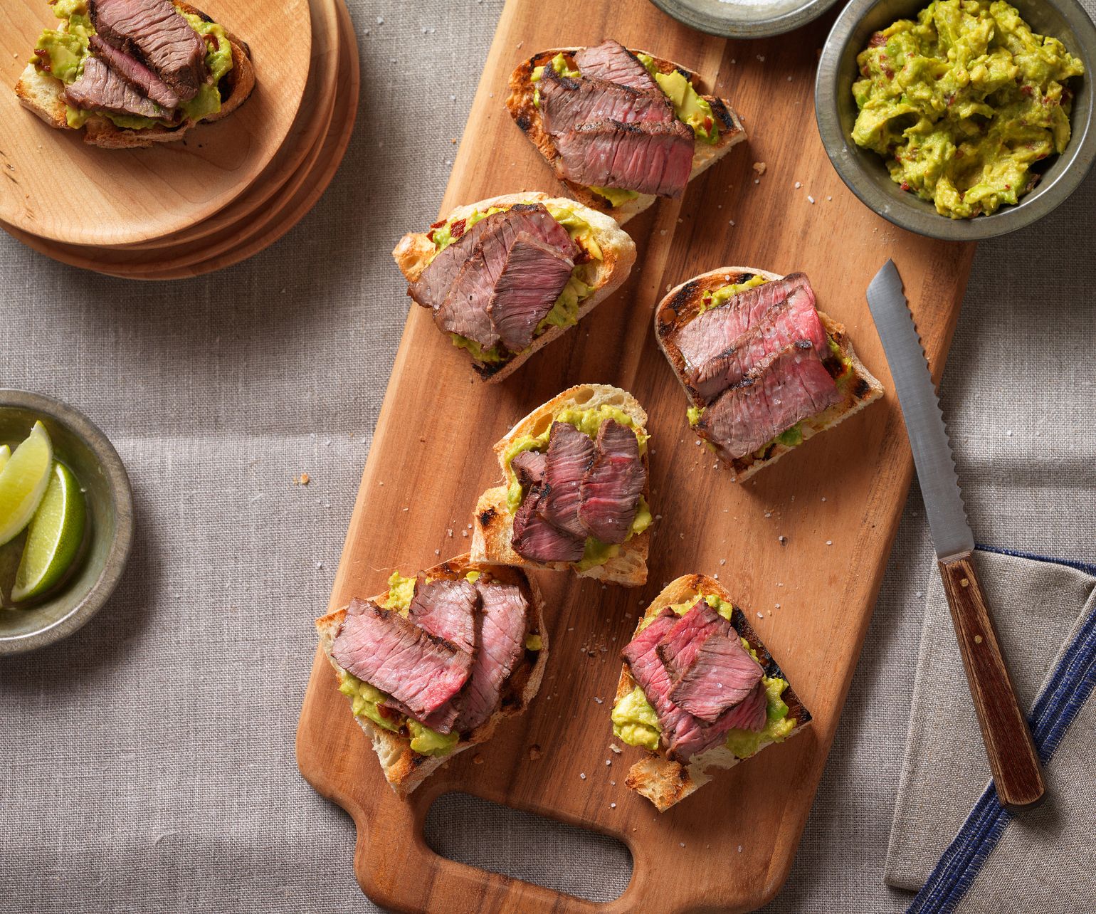 Spicy Steak & Avocado Bruschetta