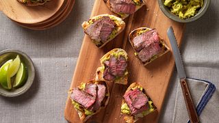 Spicy Steak & Avocado Bruchetta