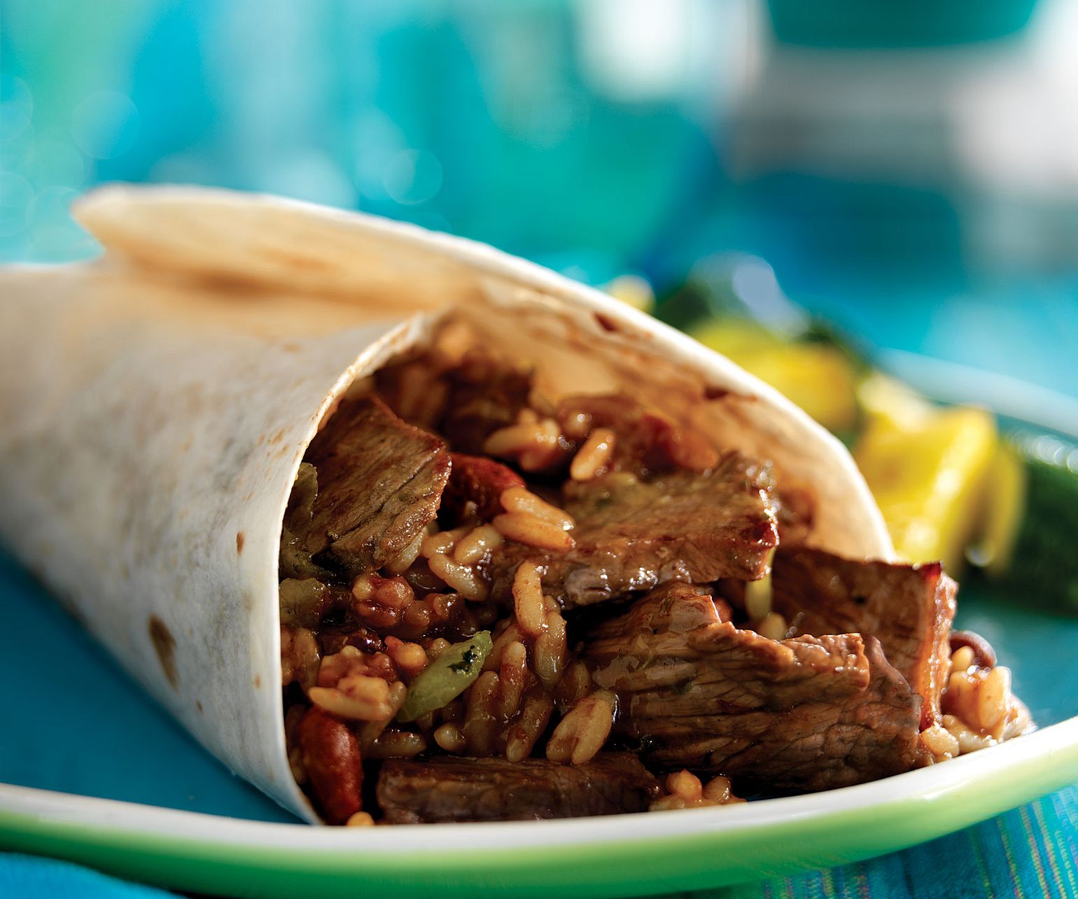 Cajun Beef & Bean Burritos