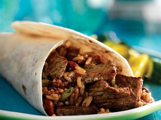 Cajun Beef & Bean Burritos