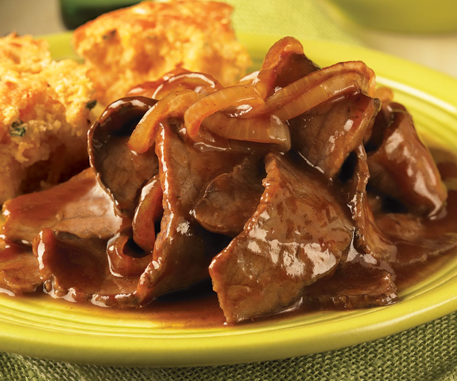 BBQ Beef Skillet with Cornbread