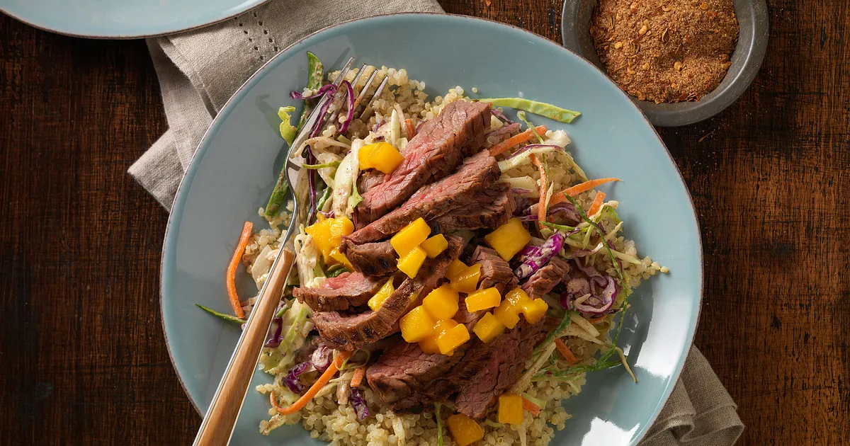 Jamaican-Style Jerk Steak Bowl | Beef Loving Texans | Beef Loving Texans is your one-stop informatio