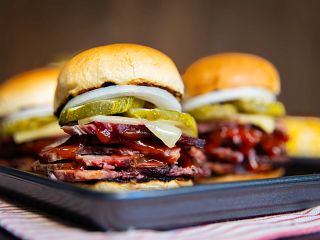 Smoked Brisket and Grillo's Pickles® Slider