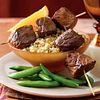 Moroccan-Style Beef Kabobs with Spiced Bulgur