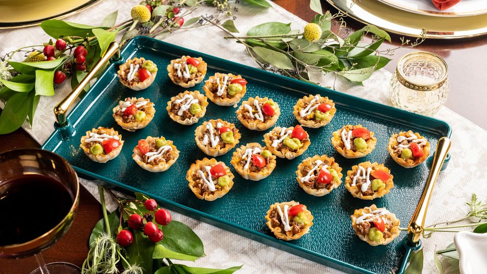 Holiday Recipe Photography, TINY TACO BEEF TARTS