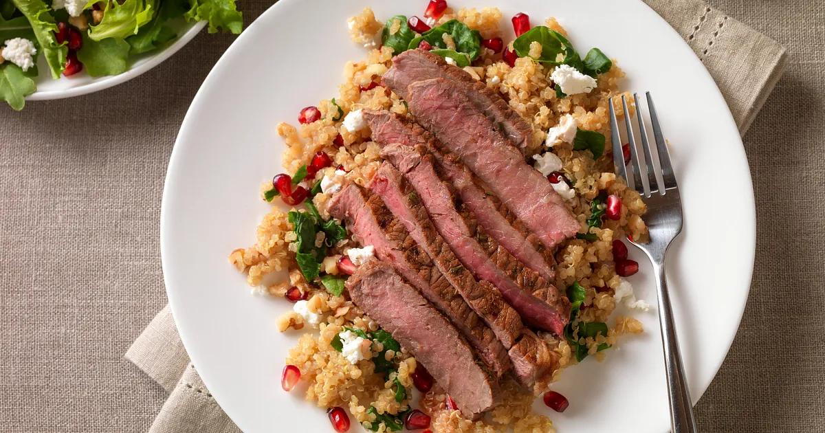 Pomegranate Steak with Quinoa | Beef Loving Texans | Beef Loving Texans is your one-stop information