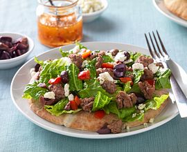 Mediterranean Beef and Salad Pita