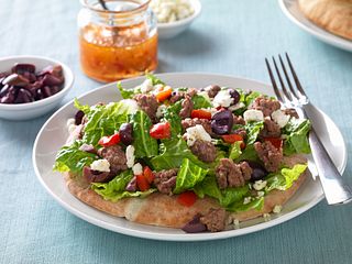 Mediterranean Beef and Salad Pita