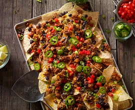Mexican-Style Beef Sausage Nachos