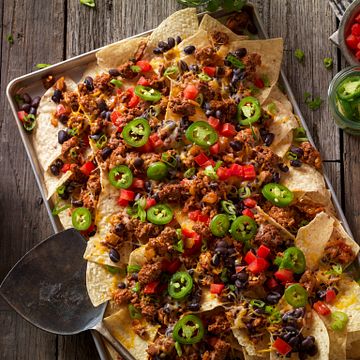 Mexican-Style Beef Sausage Nachos