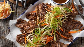 Korean-Style Beef Short Ribs with Pickled Vegetables