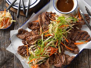 Korean-Style Beef Short Ribs with Pickled Vegetables