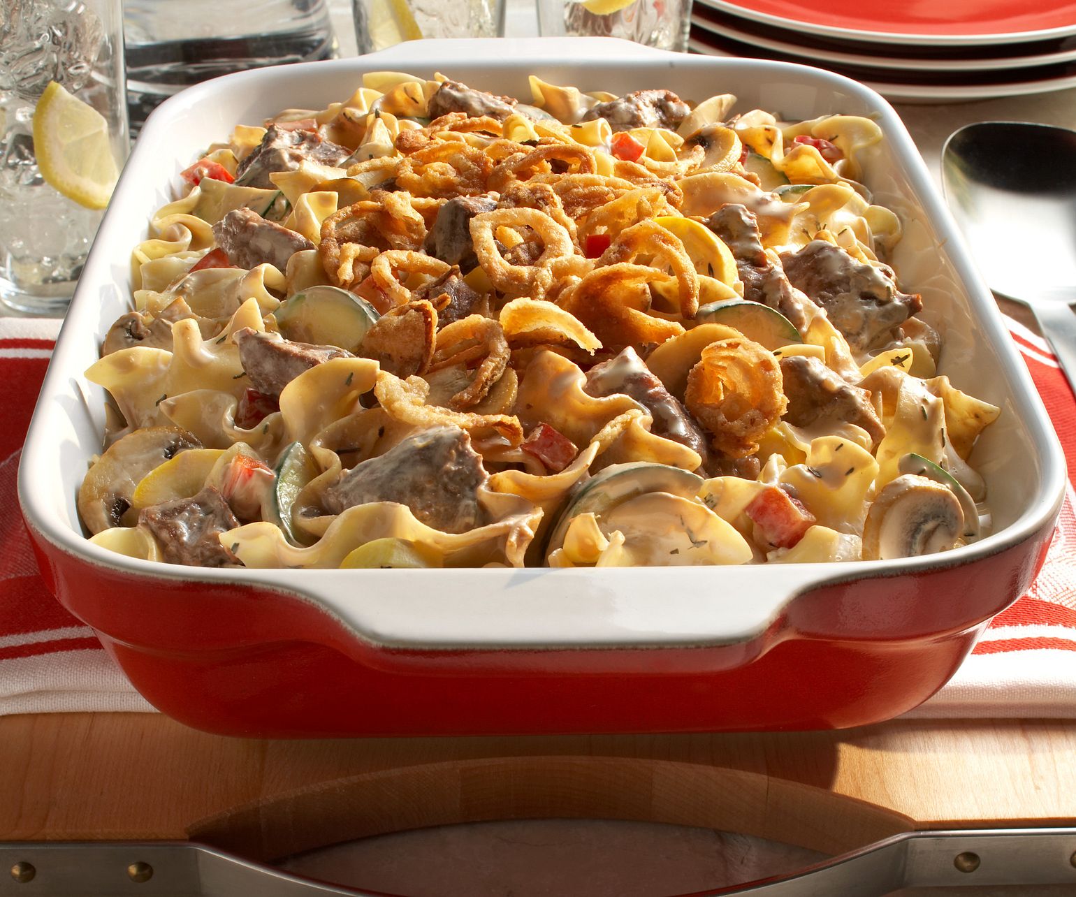 Easy Beef & Mushroom Noodle Bake