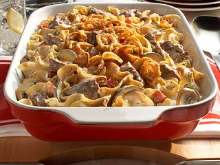 Easy Beef & Mushroom Noodle Bake