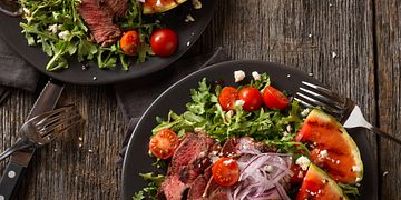 Grilled Steak and Watermelon Salad