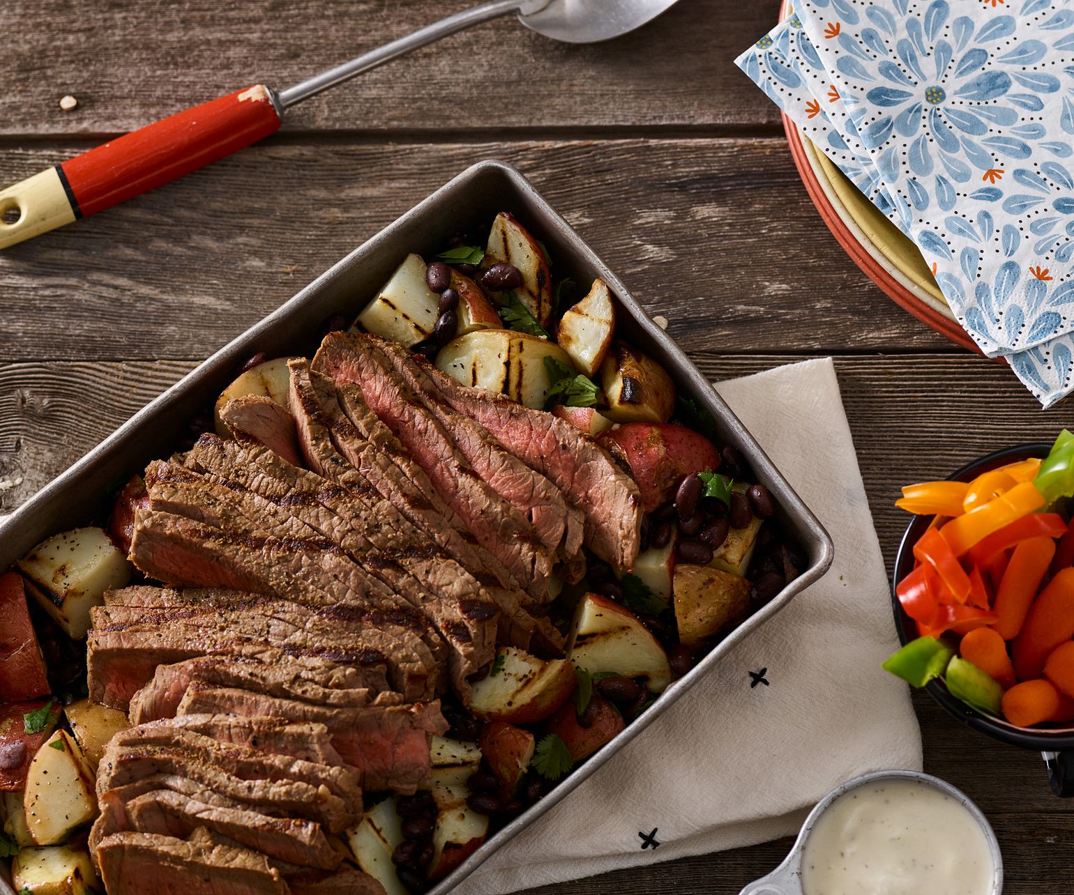 Cuban-Style Grilled Beef & Potato Salad