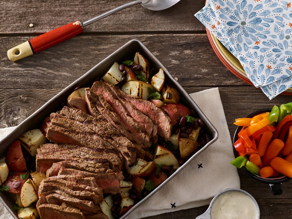 Cuban-Style Grilled Beef & Potato Salad