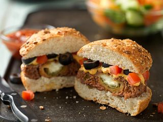 Cheesy Jalapeno Pepper-Stuffed Burgers