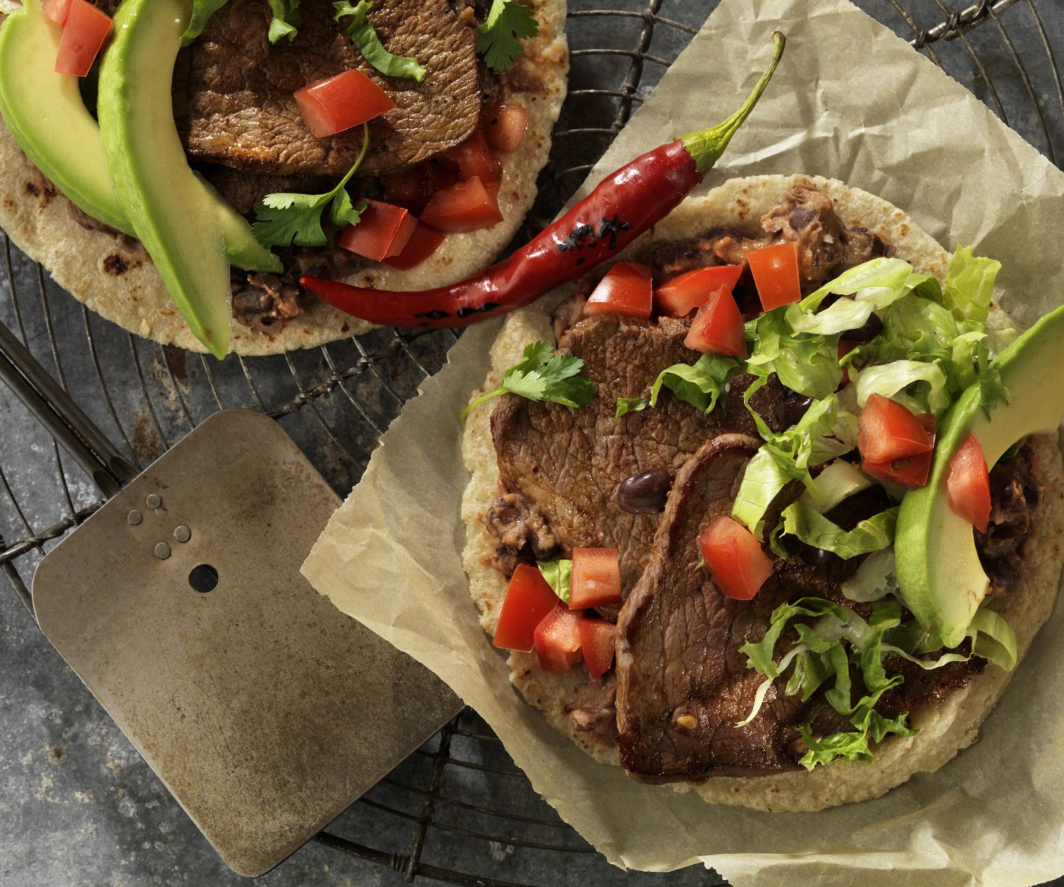 Beef Steak & Black Bean Soft Tacos