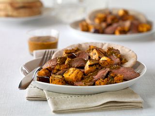 Zesty Moroccan Grilled Beef and Eggplant