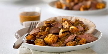 Zesty Moroccan Grilled Beef and Eggplant