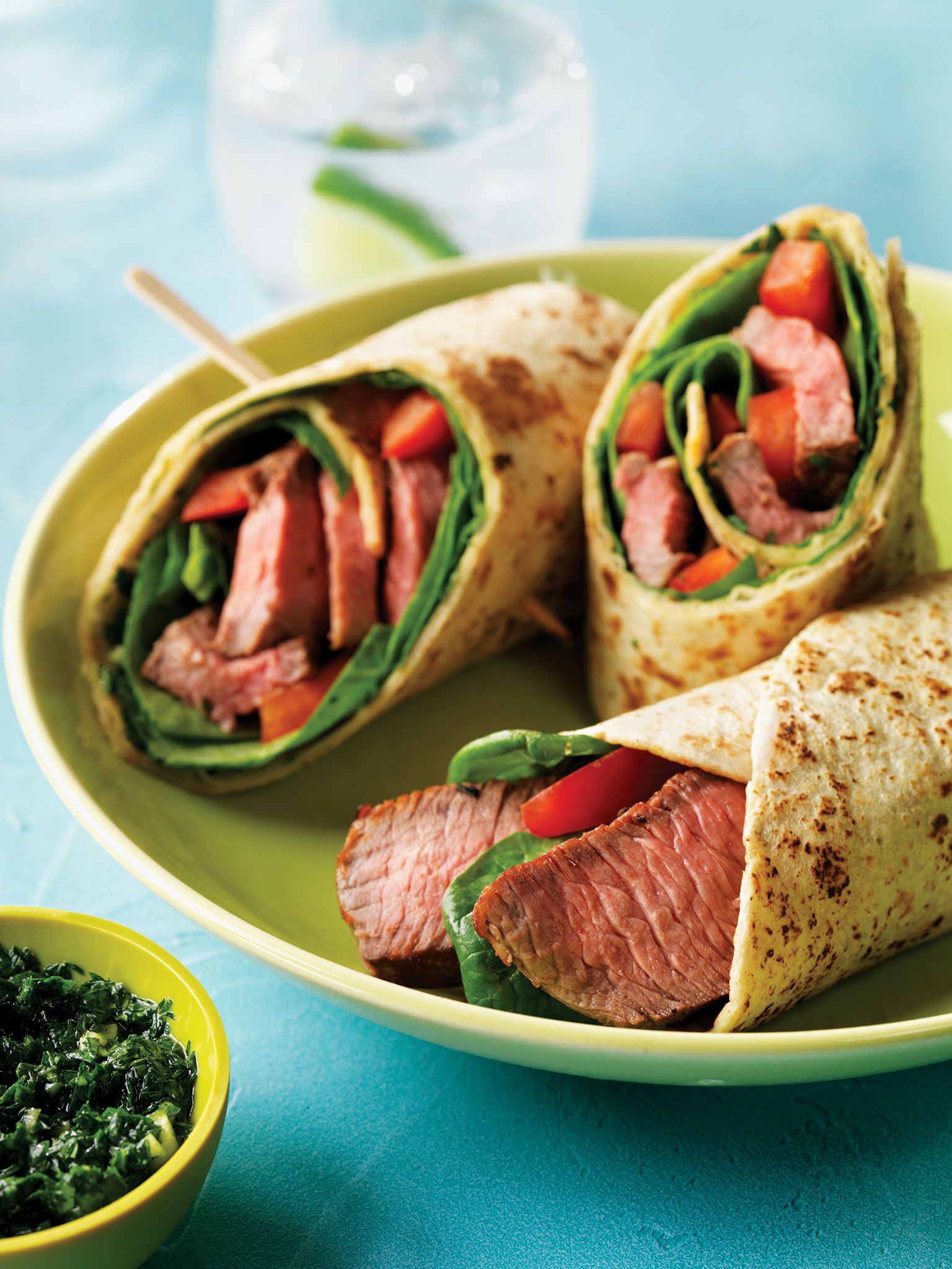 Chimichurri Steak Wraps