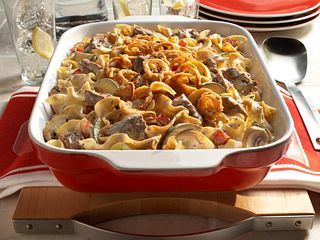 Easy Beef & Mushroom Noodle Bake