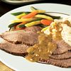 Beer-Braised Brisket with Mustard Sauce