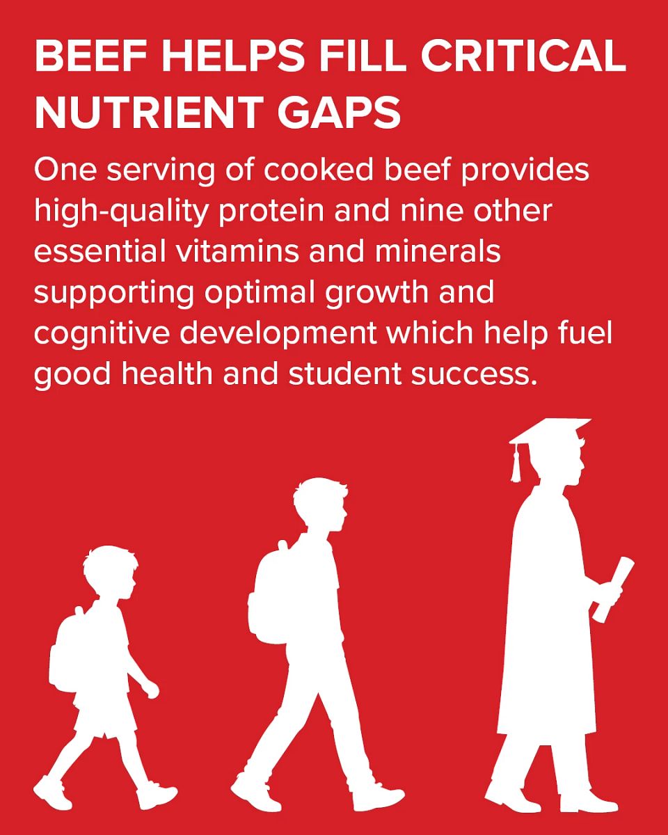 Beef Helps Fill Critical Nutrient Gaps