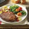 Parmesan-Crusted Beef Steaks with Mediterranean Relish