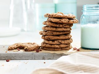 Peanut Butter, Chocolate-Hazelnut and Chocolate Chip Beef Jerky Cookies