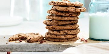 Peanut Butter, Chocolate-Hazelnut and Chocolate Chip Beef Jerky Cookies