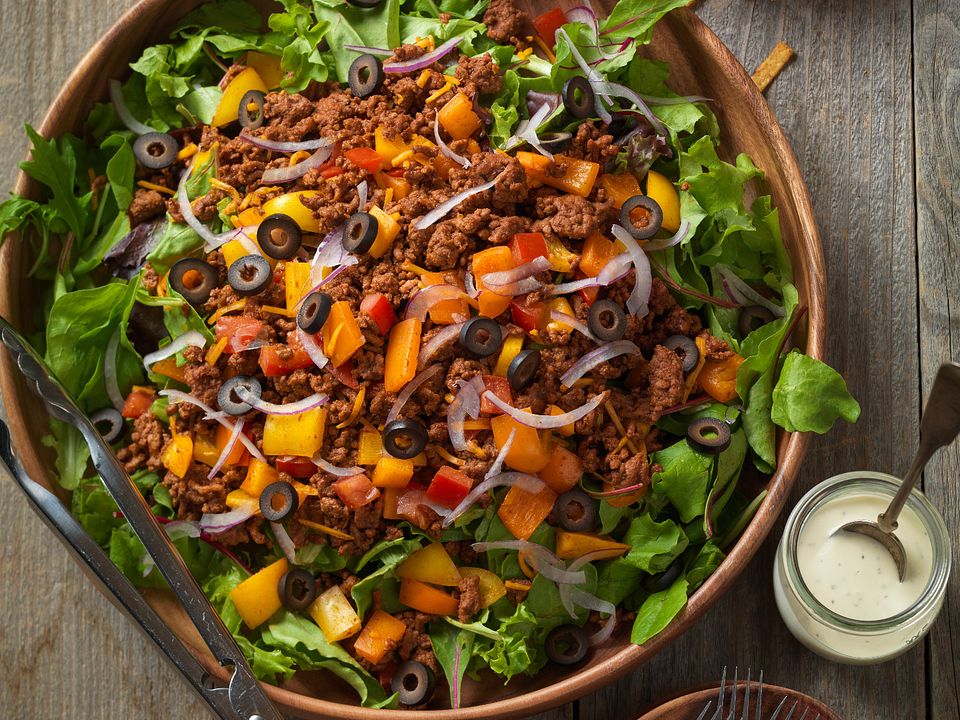 Confetti Beef Taco Salad