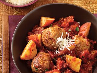 Saucy Skillet Meatballs and Potatoes