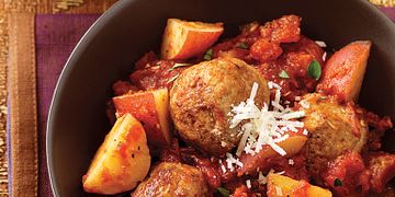 Saucy Skillet Meatballs and Potatoes