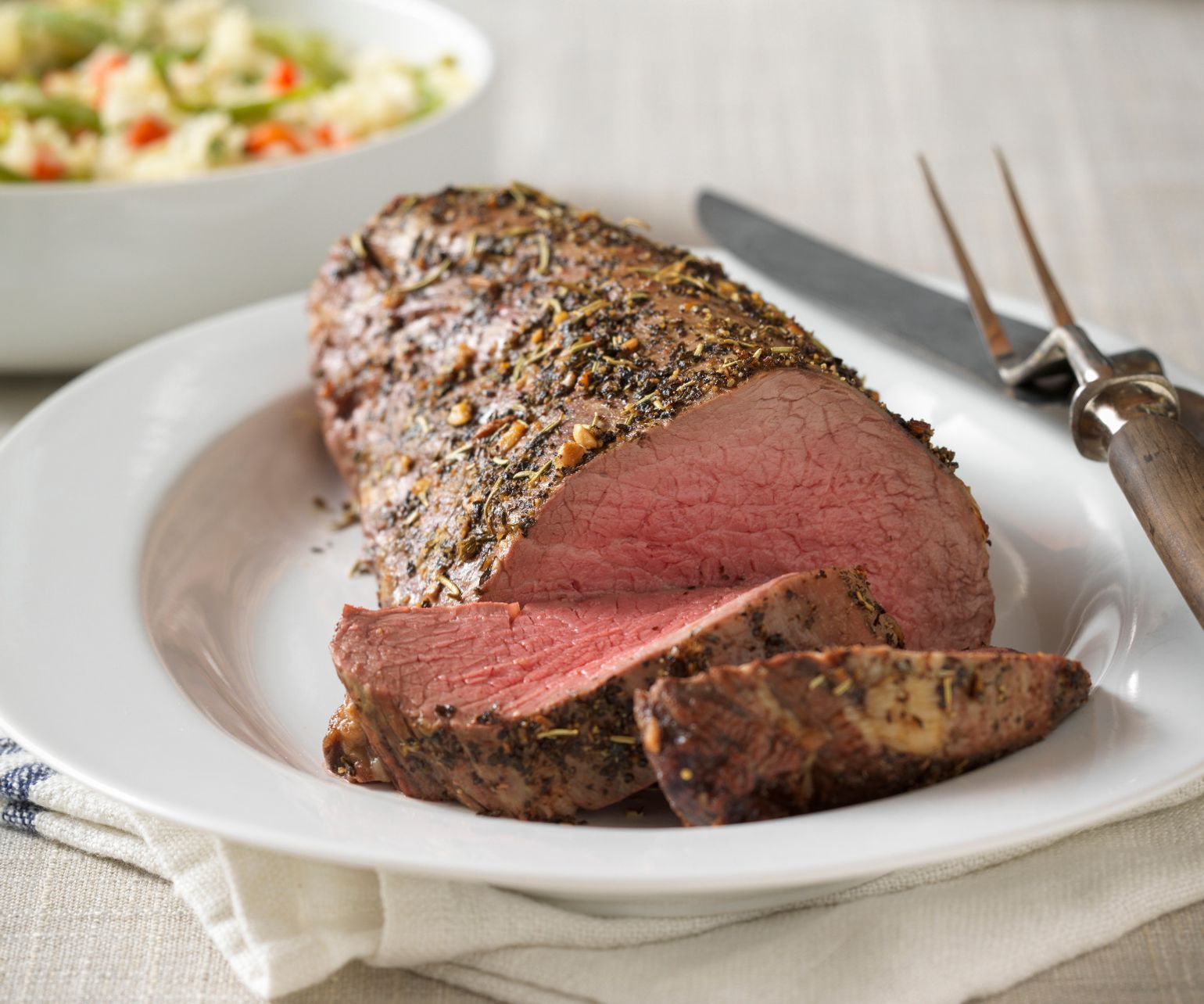 Herbed Beef Tenderloin with Holiday Rice